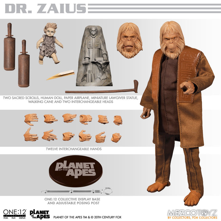 Planet Of The Apes (1968) Dr Zaius One:12 Collective Pota Action Figure