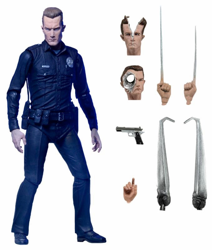 NECA Terminator 2 Judgement Day Ultimate T-1000 (Motorcycle Cop) 7" Action Figure