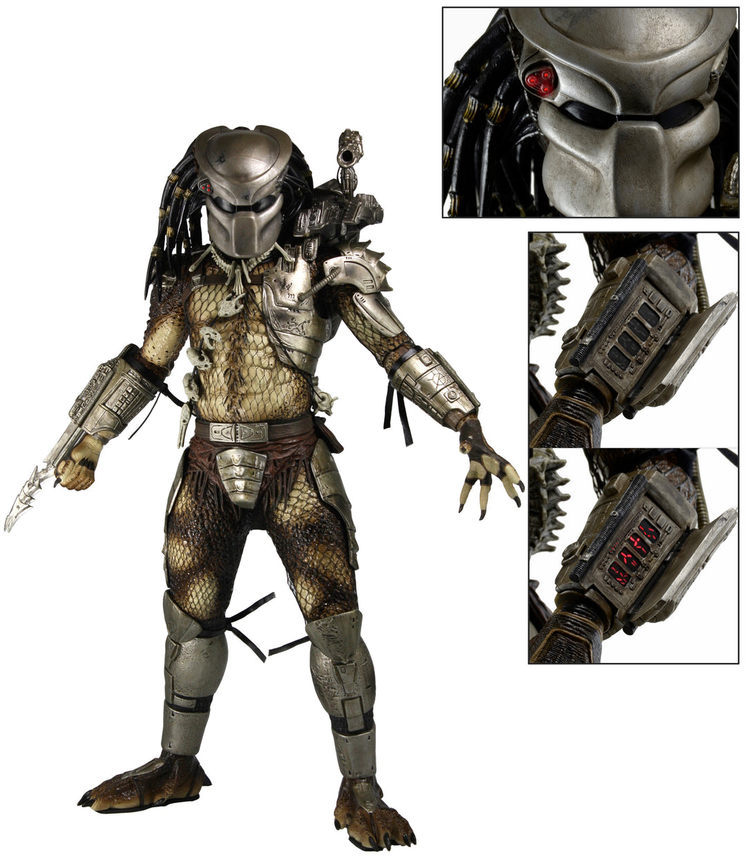 NECA Predator 1/4 Scale Action Figure Jungle Hunter With Led Lights