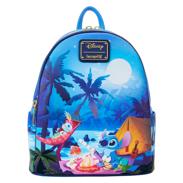 Loungefly Disney Lilo And Stitch Camping Cuties Mini Backpack