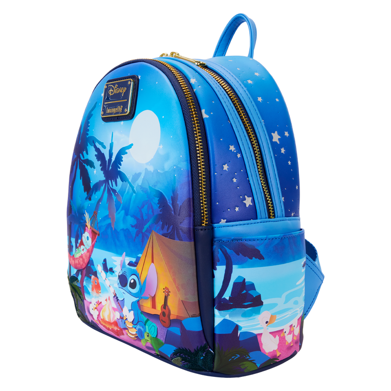 Loungefly Disney Lilo And Stitch Camping Cuties Mini Backpack