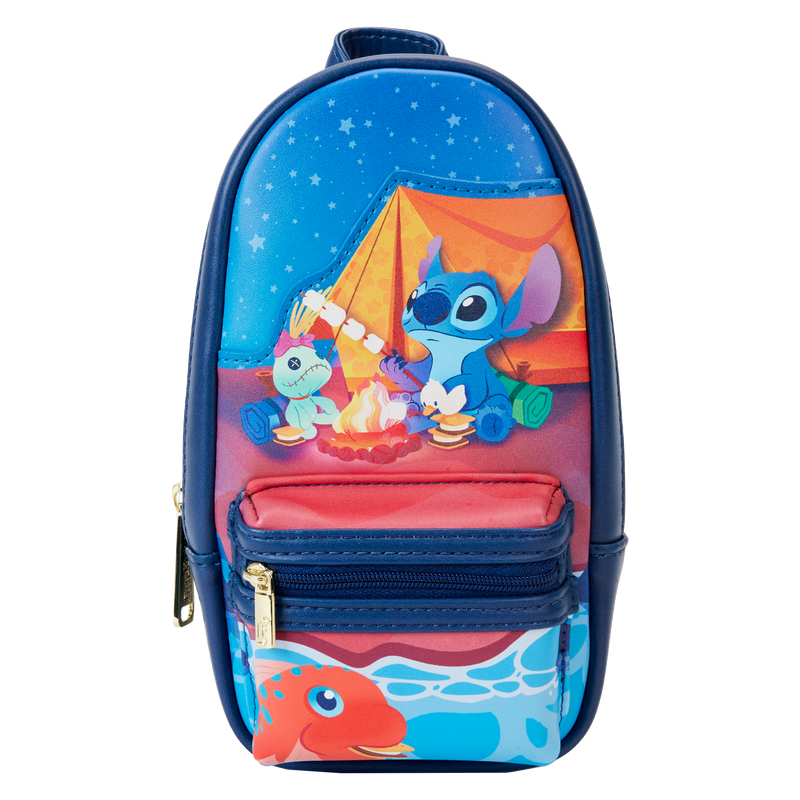 Loungefly Disney Stitch Camping Cuties Mini Backpack Pencil Case