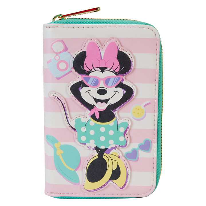 Loungefly Minnie Mouse Vacation Style Zip Around Wallet