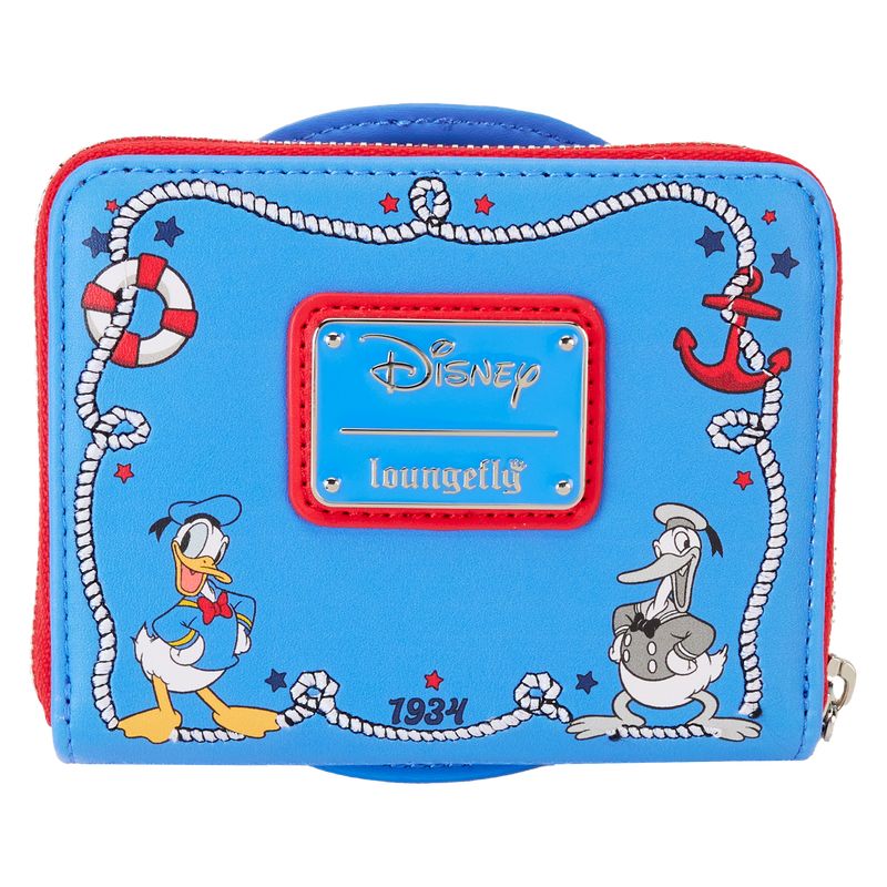 Loungefly Disney Donald Duck 90th Anniversary Lenticular Zip Around Wallet