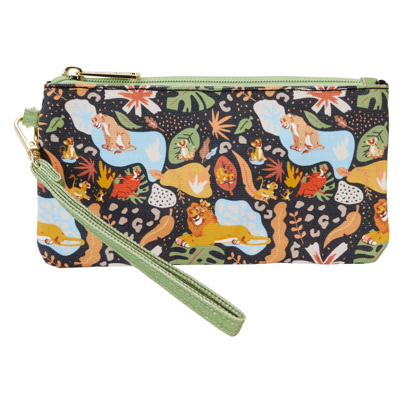 Loungefly Disney The Lion King 30th Anniversary Silhouette All Over Print Canvas Wristlet