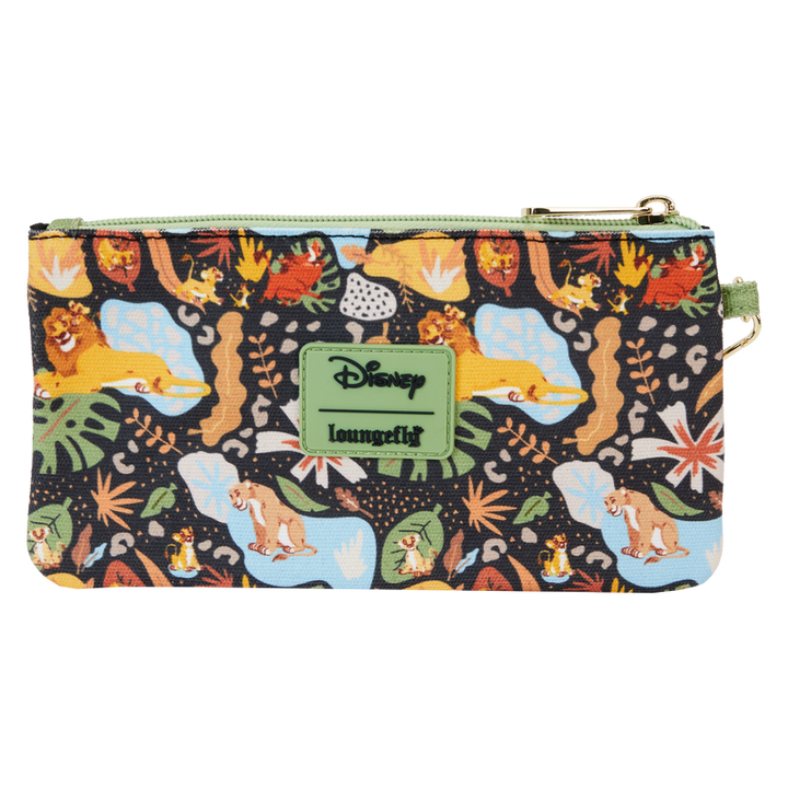 Loungefly Disney The Lion King 30th Anniversary Silhouette All Over Print Canvas Wristlet