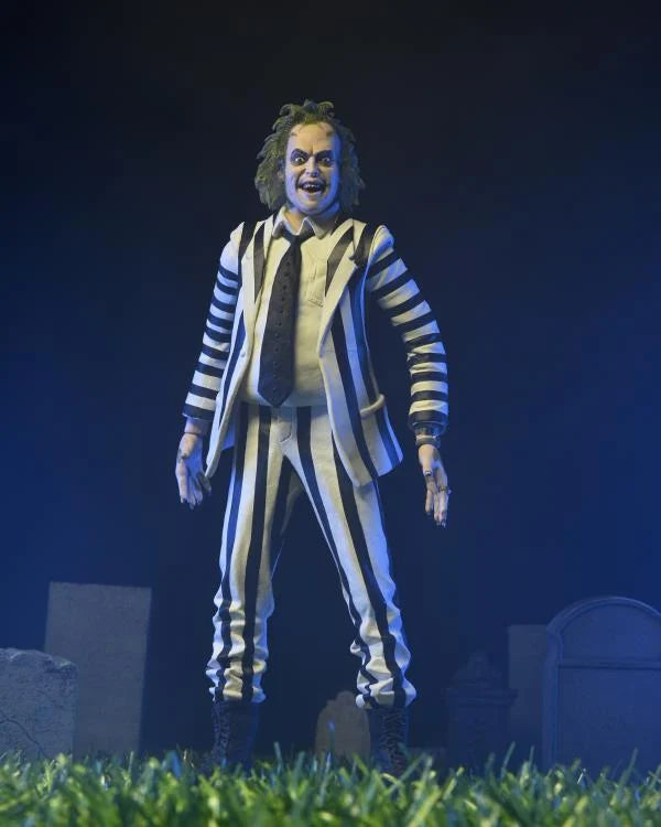 NECA Beetlejuice (Black and White Suit) 7" Action Figure