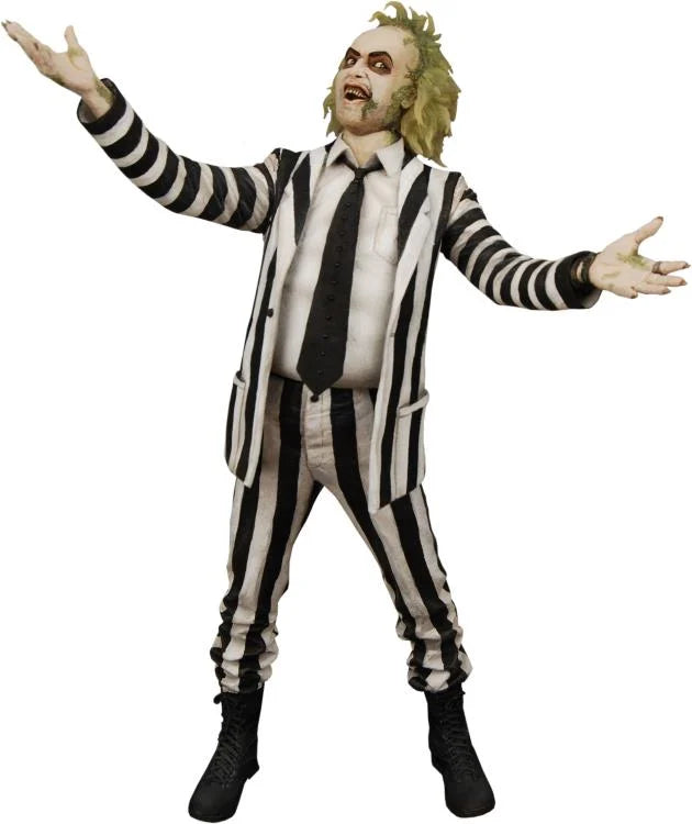 NECA Beetlejuice (1988) Striped Suit Beetlejuice 1/4 Scale Figure With Sound