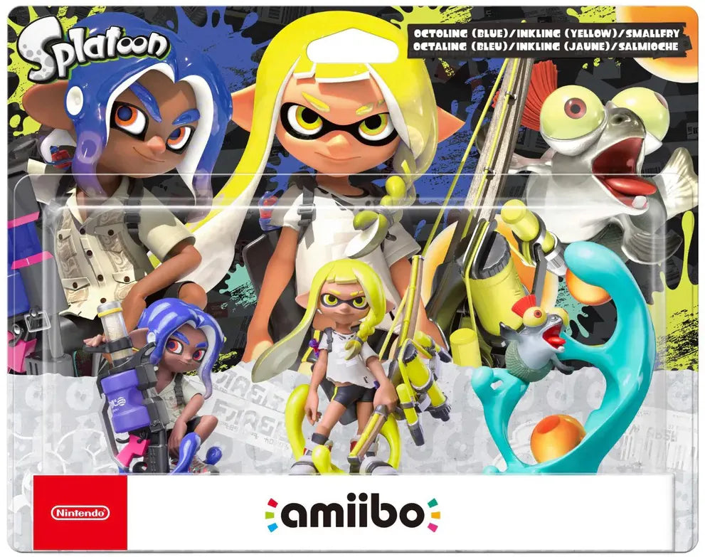 Nintendo Amiibo Character 3 Pack - Inkling, Octoling & Smallfry (Splatoon Collection)