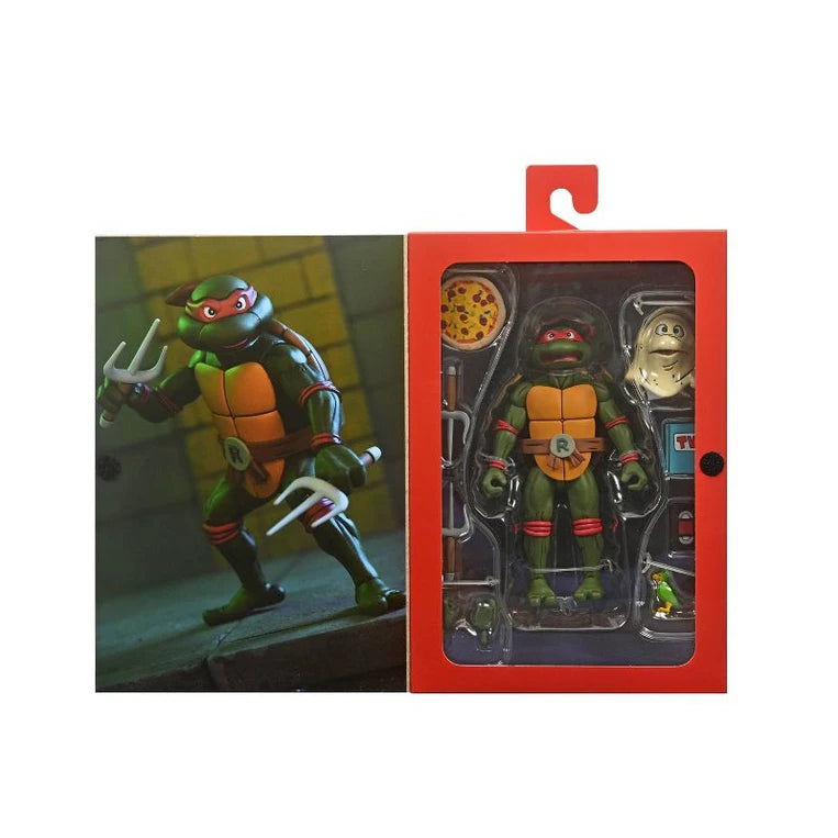 NECA Teenage Mutant Ninja Turtles Cartoon Raphael (VHS) Ultimate 7” Action Figure