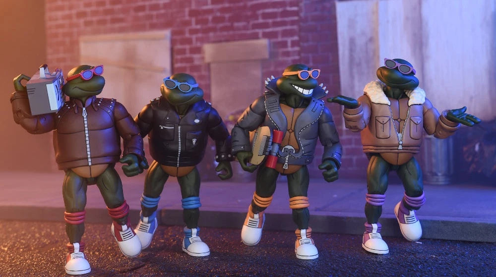 NECA Teenage Mutant Ninja Turtles Cartoon Punk Turtles (4-pack) 7” Action Figure