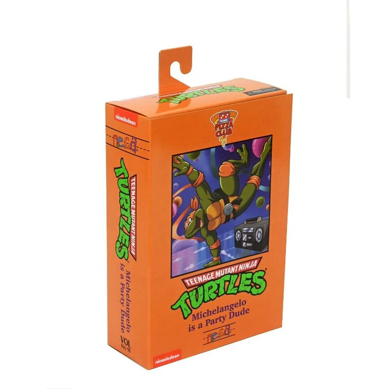 NECA Teenage Mutant Ninja Turtles Cartoon Michaelangelo (VHS) Ultimate 7” Action Figure