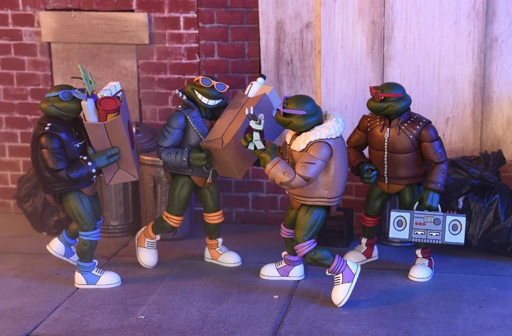 NECA Teenage Mutant Ninja Turtles Cartoon Punk Turtles (4-pack) 7” Action Figure