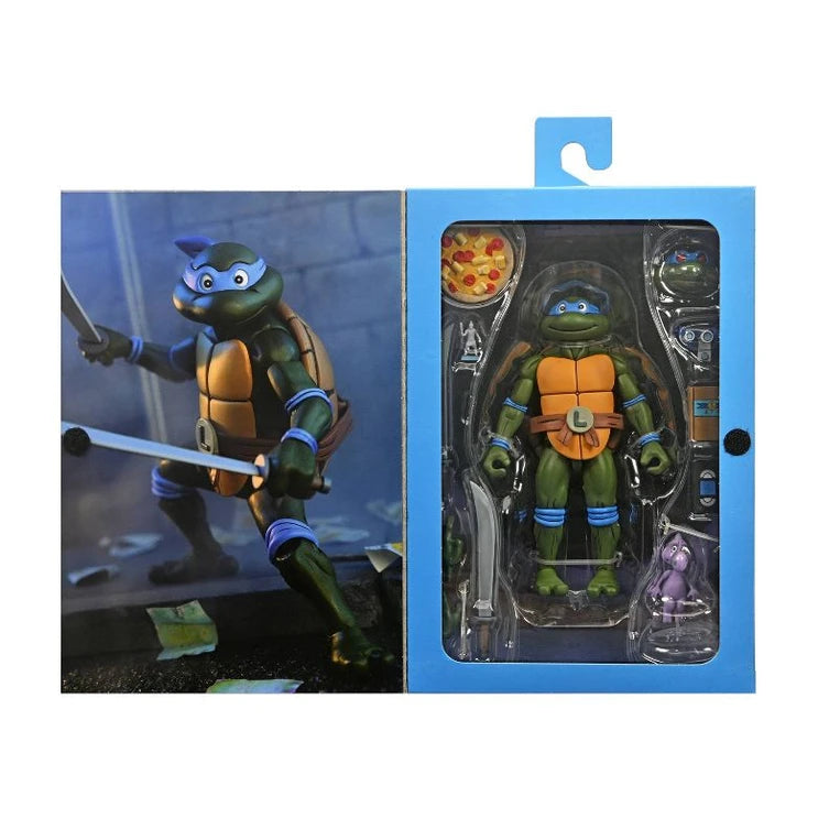 NECA Teenage Mutant Ninja Turtles Cartoon Leonardo (VHS) Ultimate 7” Action Figure