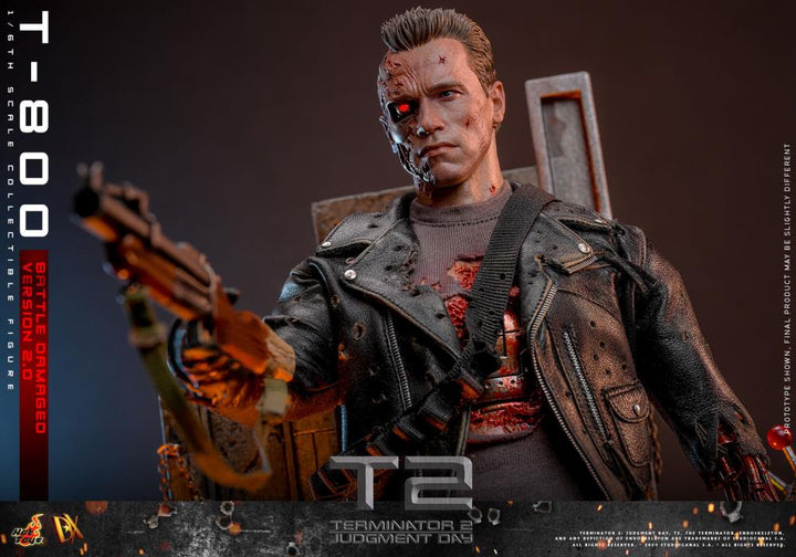 Hot Toys Terminator 2: Judgement Day DX46 T-800 (Battle Damaged Version 2.0) 1/6th Scale Figure