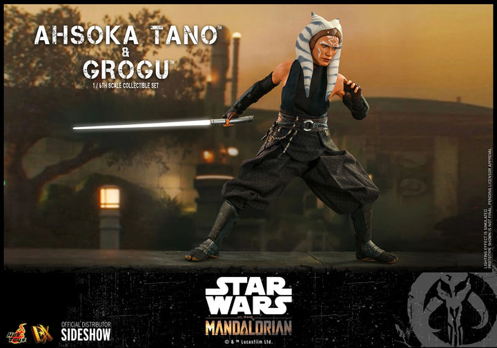Hot Toys Star Wars The Mandalorian Ahsoka Tano & Grogu 1/6 Scale Twin Set Figures