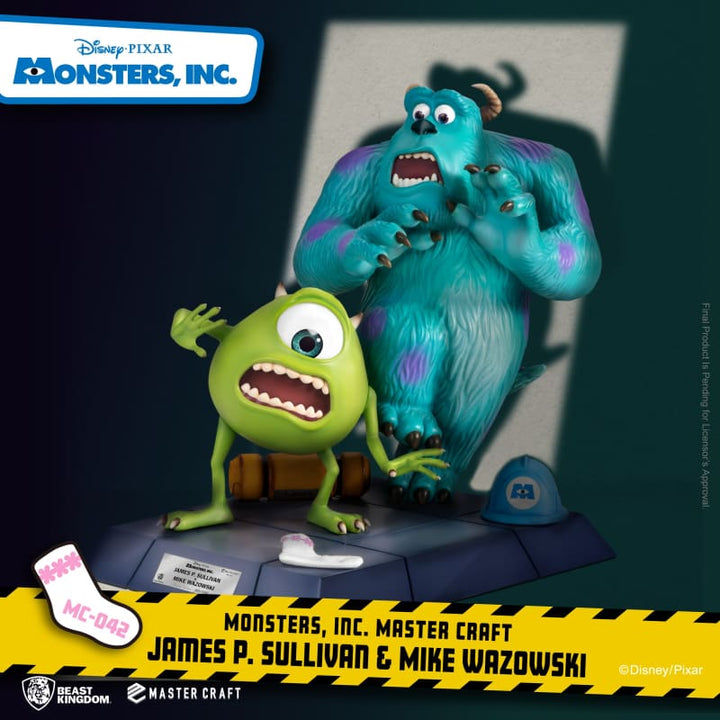 Beast Kingdom Monsters Inc. Master Craft James P. Sullivan & Mike Wazowski 1/4 Scale Statue