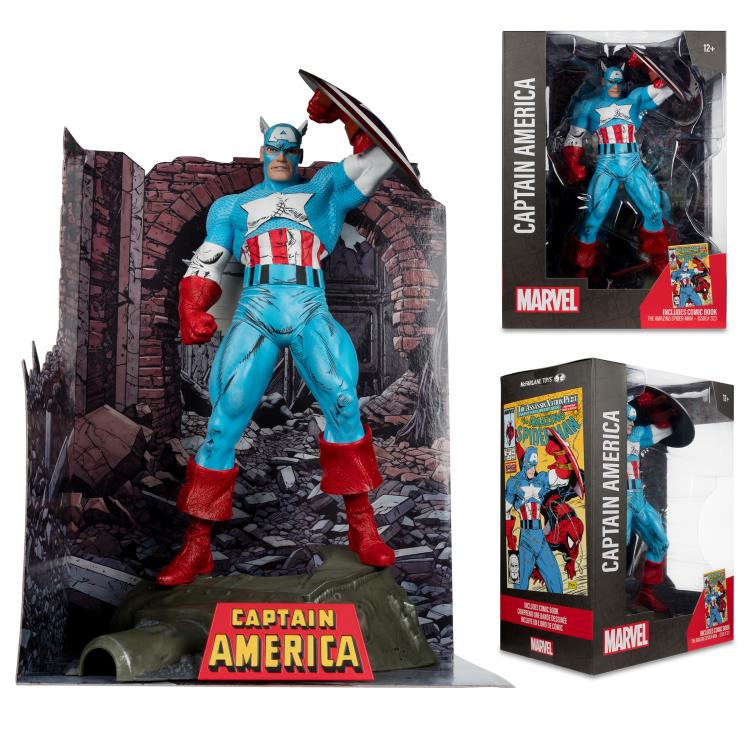McFarlane Marvel Comics Captain America (The Amazing Spider-Man #323) 1/6 Scale Figure
