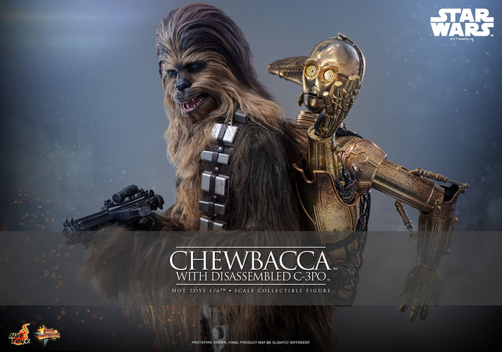 Hot Toys Star Wars The Empire Strikes Back Chewbacca with Disassmbled C-3PO 1/6th Scale Figure