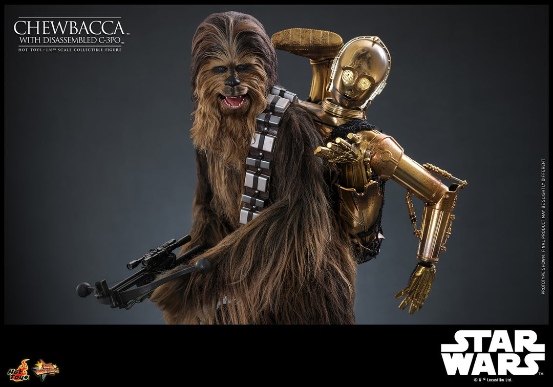 Hot Toys Star Wars The Empire Strikes Back Chewbacca with Disassmbled C-3PO 1/6th Scale Figure