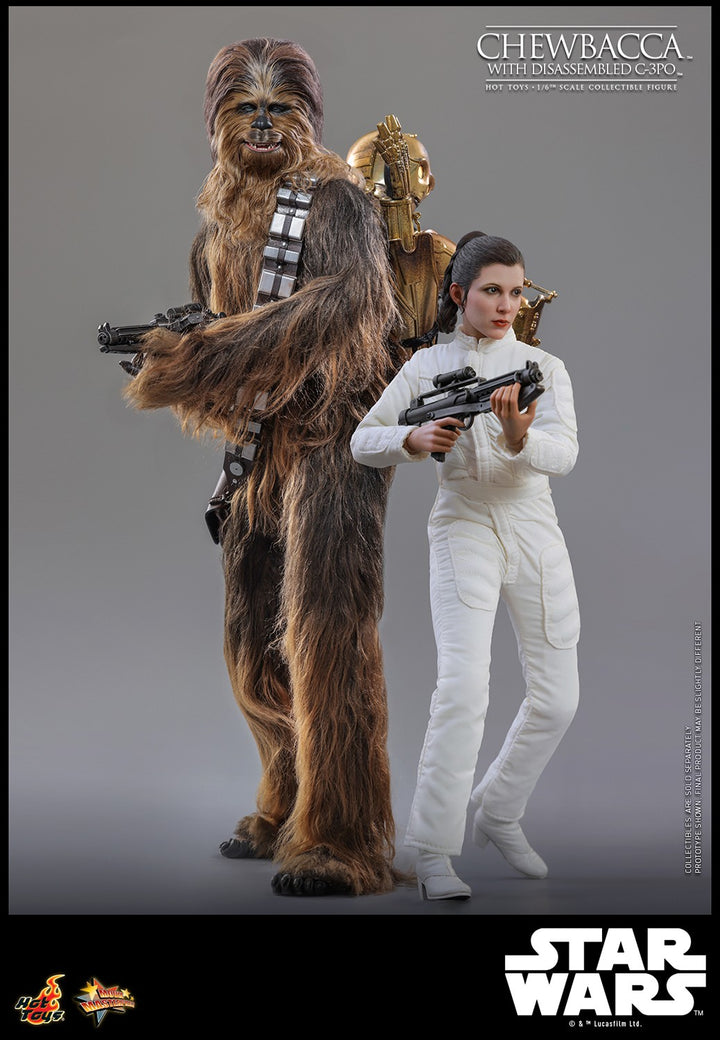 Hot Toys Star Wars The Empire Strikes Back Chewbacca with Disassmbled C-3PO 1/6th Scale Figure