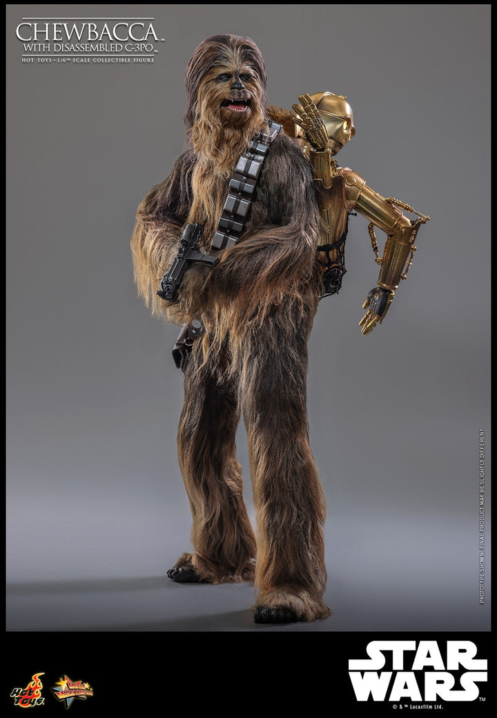 Hot Toys Star Wars The Empire Strikes Back Chewbacca with Disassmbled C-3PO 1/6th Scale Figure