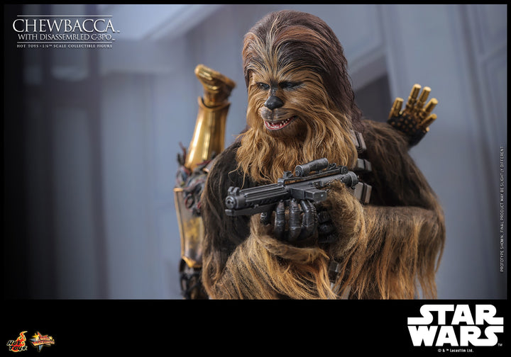 Hot Toys Star Wars The Empire Strikes Back Chewbacca with Disassmbled C-3PO 1/6th Scale Figure