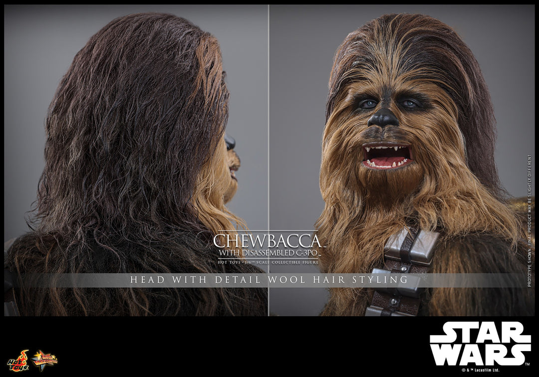 Hot Toys Star Wars The Empire Strikes Back Chewbacca with Disassmbled C-3PO 1/6th Scale Figure