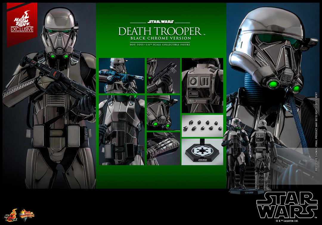 Hot Toys 1/6 Scale Star Wars Death Trooper (Black Chrome Version) Exclusive