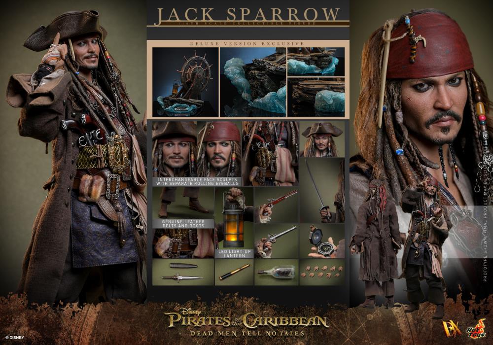 Hot Toys Pirates of the Caribbean Dead Men Tell No Tales Captain Jack Sparrow (Deluxe Version) 1/6th Scale Figure