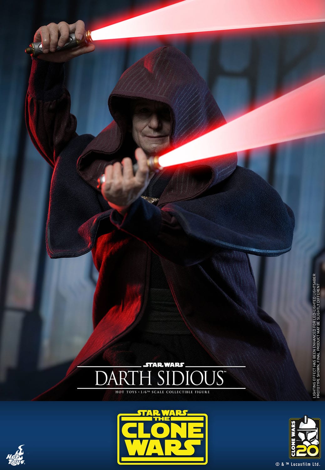 Hot Toys Star Wars The Clone Wars Darth Sidious 1/6th Scale Figure