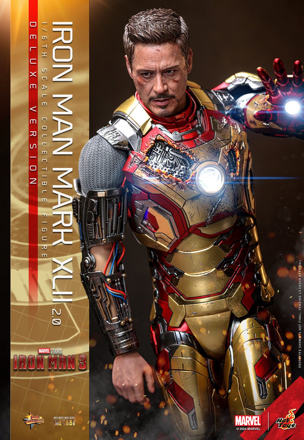 Hot Toys Iron Man 3 Iron Man Mark XLII (2.0) Deluxe 1/6th Scale Figure