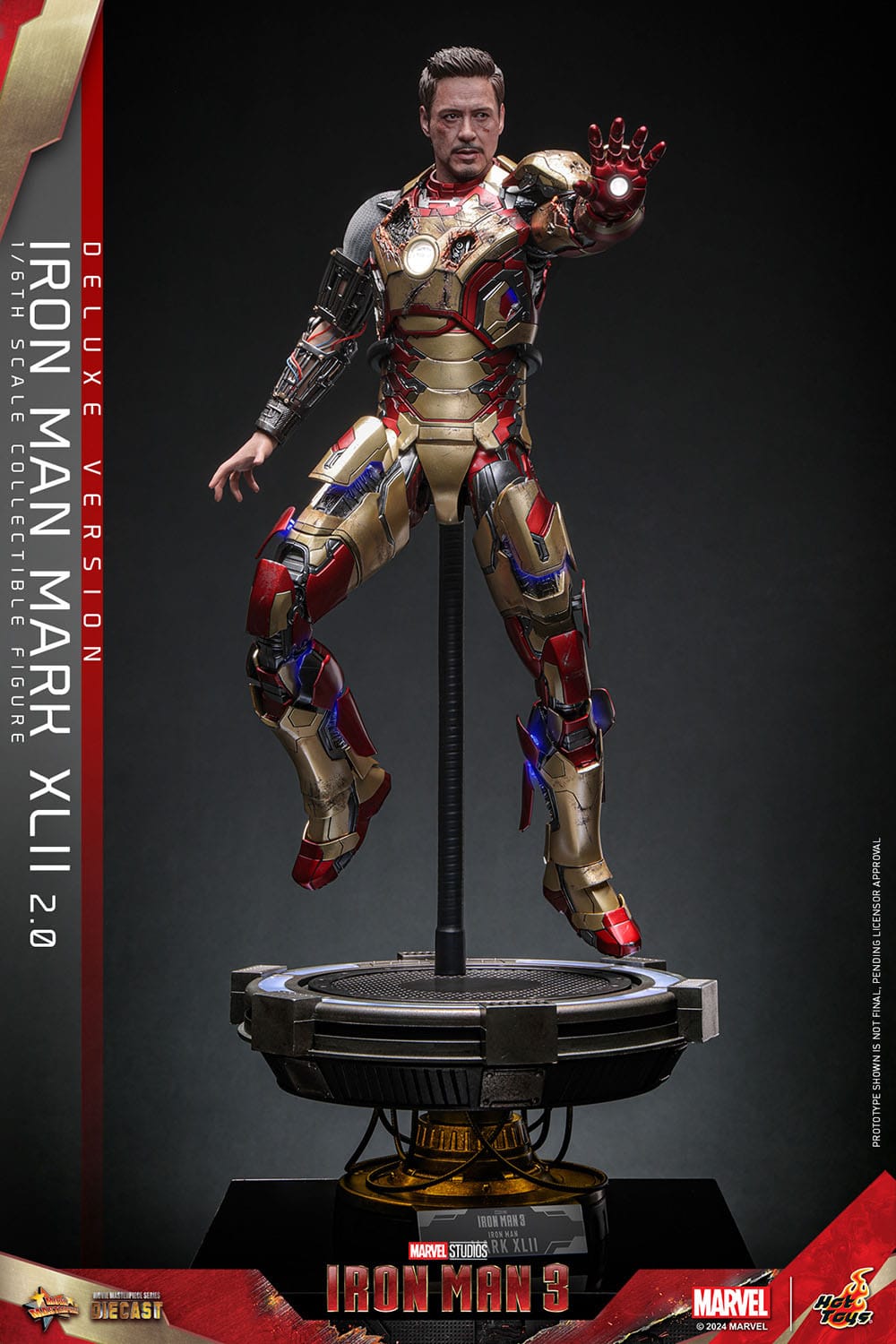 Hot Toys Iron Man 3 Iron Man Mark XLII (2.0) Deluxe 1/6th Scale Figure