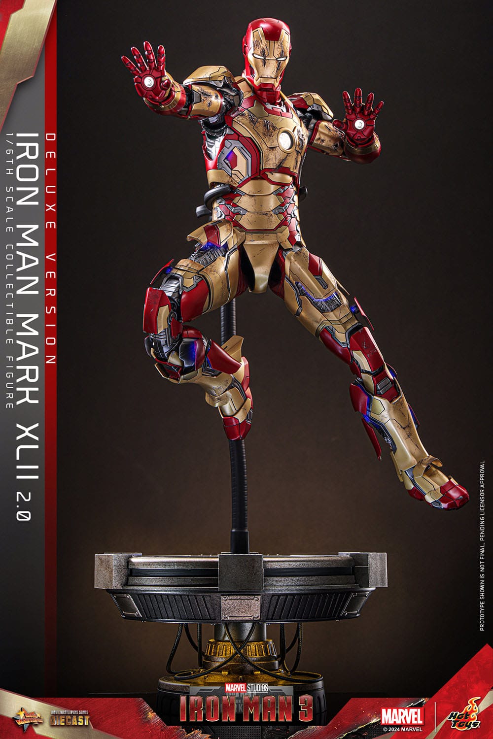 Hot Toys Iron Man 3 Iron Man Mark XLII (2.0) Deluxe 1/6th Scale Figure