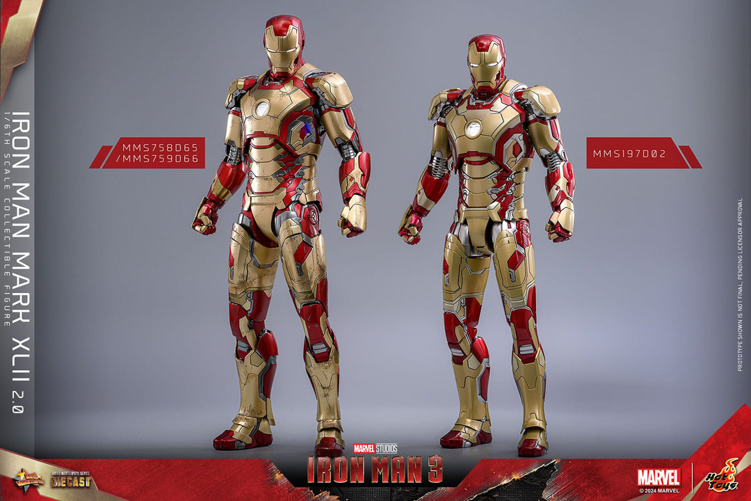 Hot Toys Iron Man 3 Iron Man Mark XLII (2.0) 1/6th Scale Figure