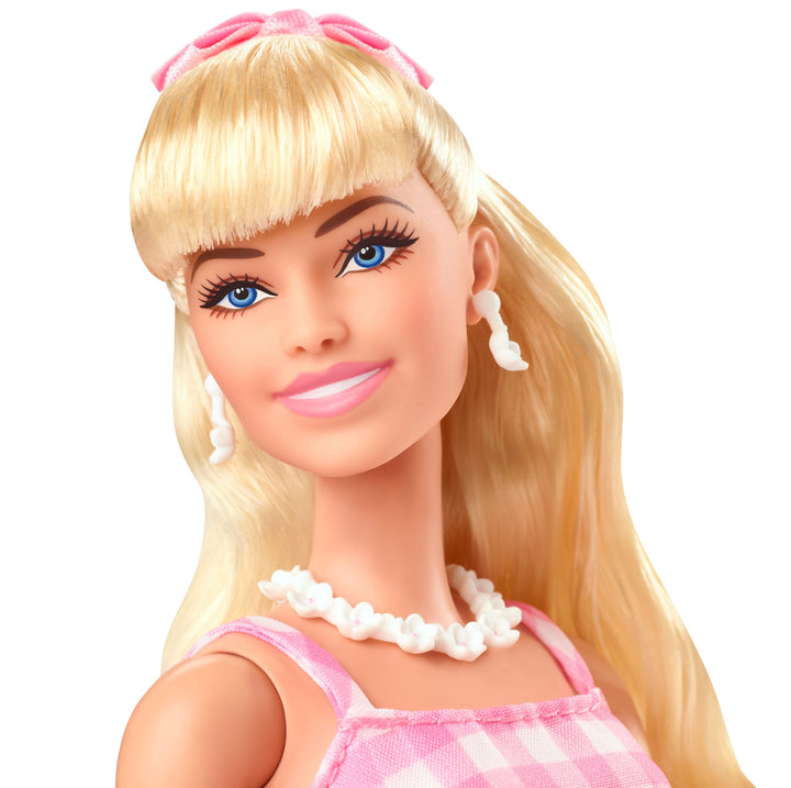 Barbie The Movie Margot Robbie As Barbie In Pink Gingham Dress