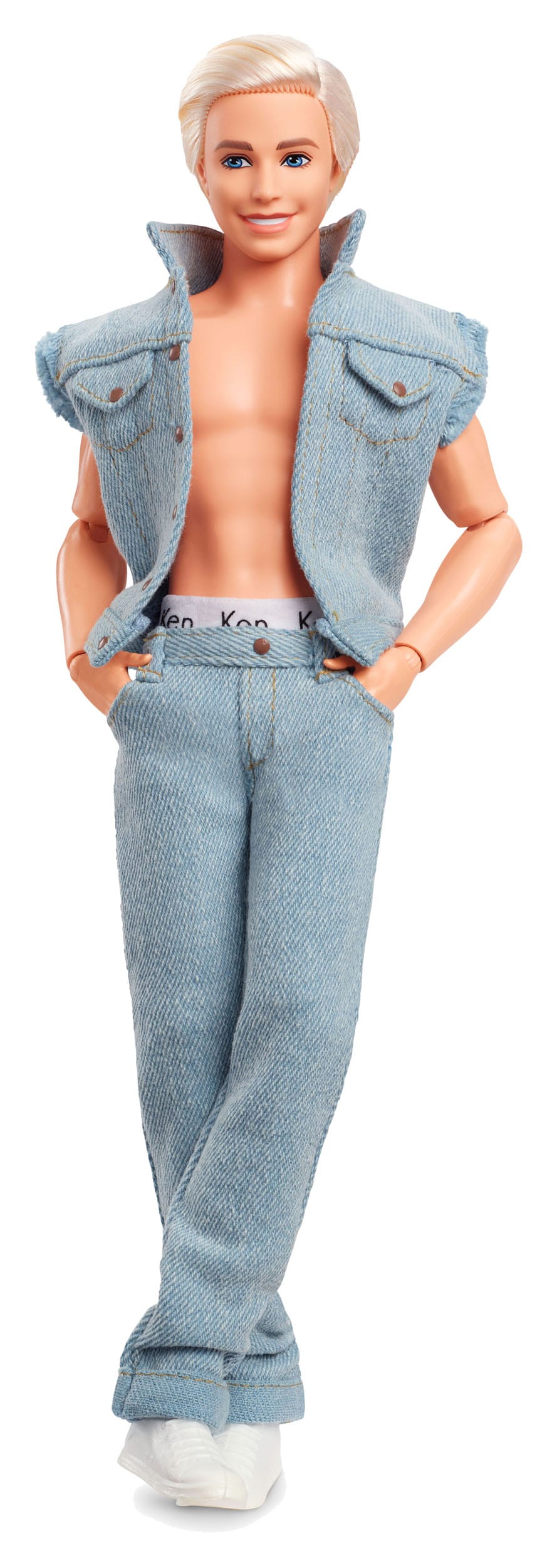 Barbie The Movie Ken Doll Wearing Denim Matching Set