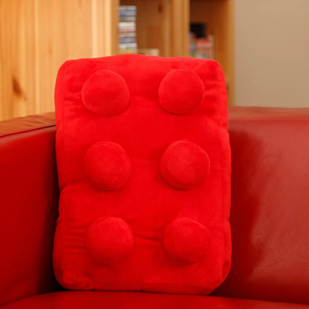 Red Retro Building Brick Cushion (Personalisable)