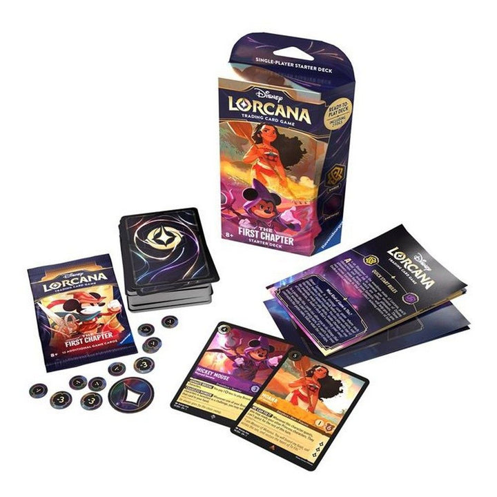 Disney Lorcana Trading Card Game The First Chapter Mickey & Moana Starter Deck