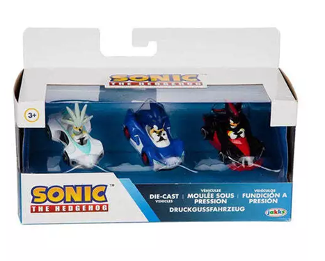 Sonic The Hedgehog Die Cast 3 Vehicle Pack