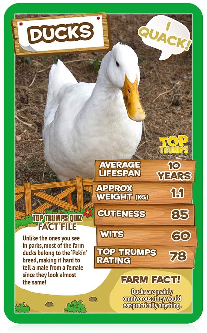 Top Trumps Classics Farm Animals Card Game