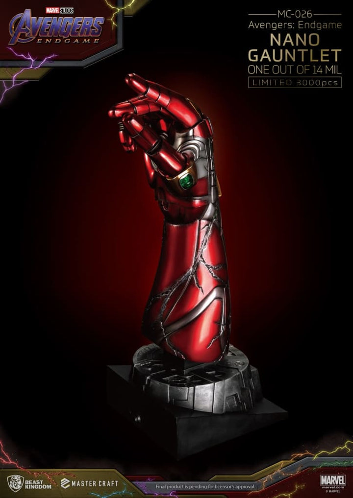 Beast Kingdom Avengers Endgame Master Craft Nano Gauntlet Limited Edition 1/1 Scale Statue