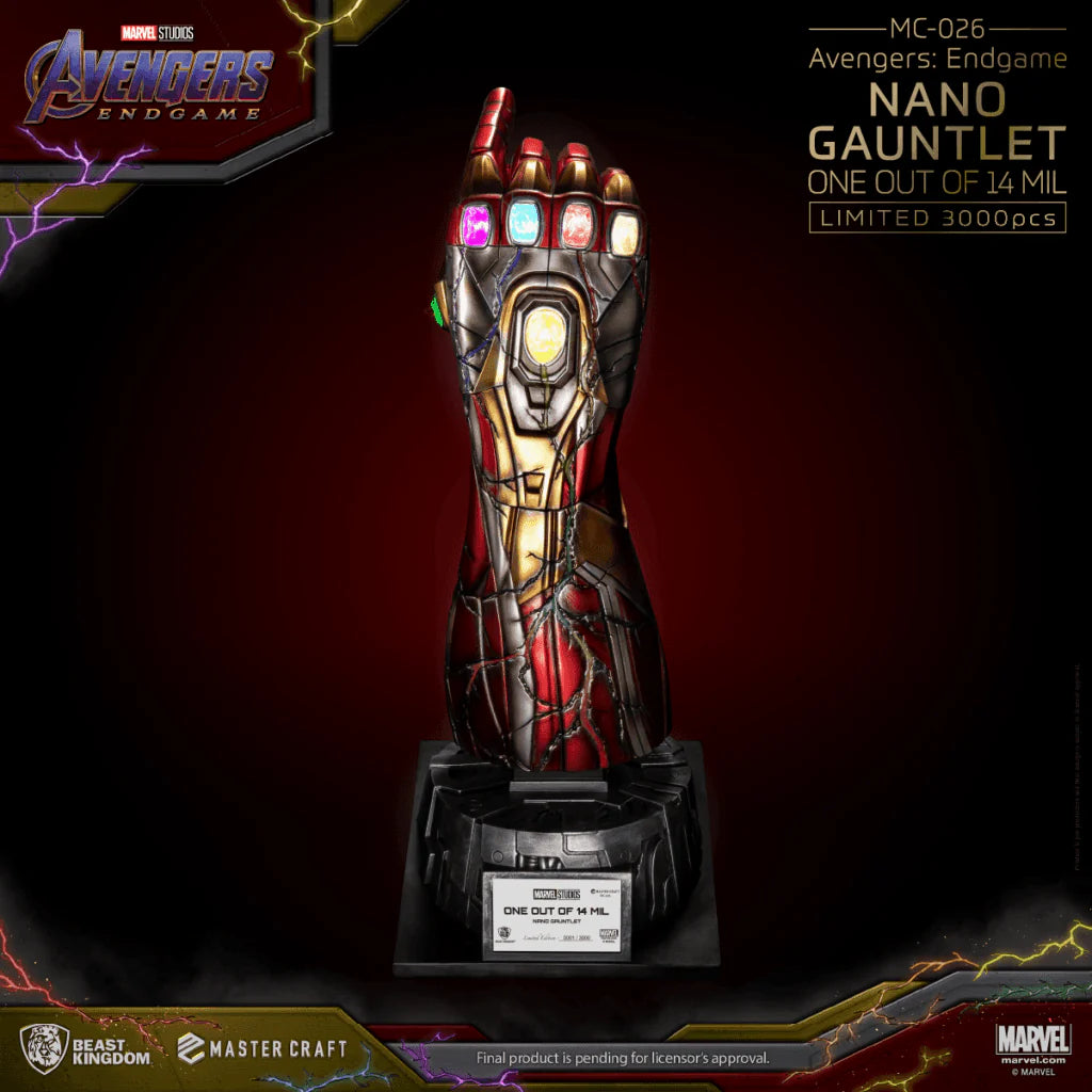 Beast Kingdom Avengers Endgame Master Craft Nano Gauntlet Limited Edition 1/1 Scale Statue