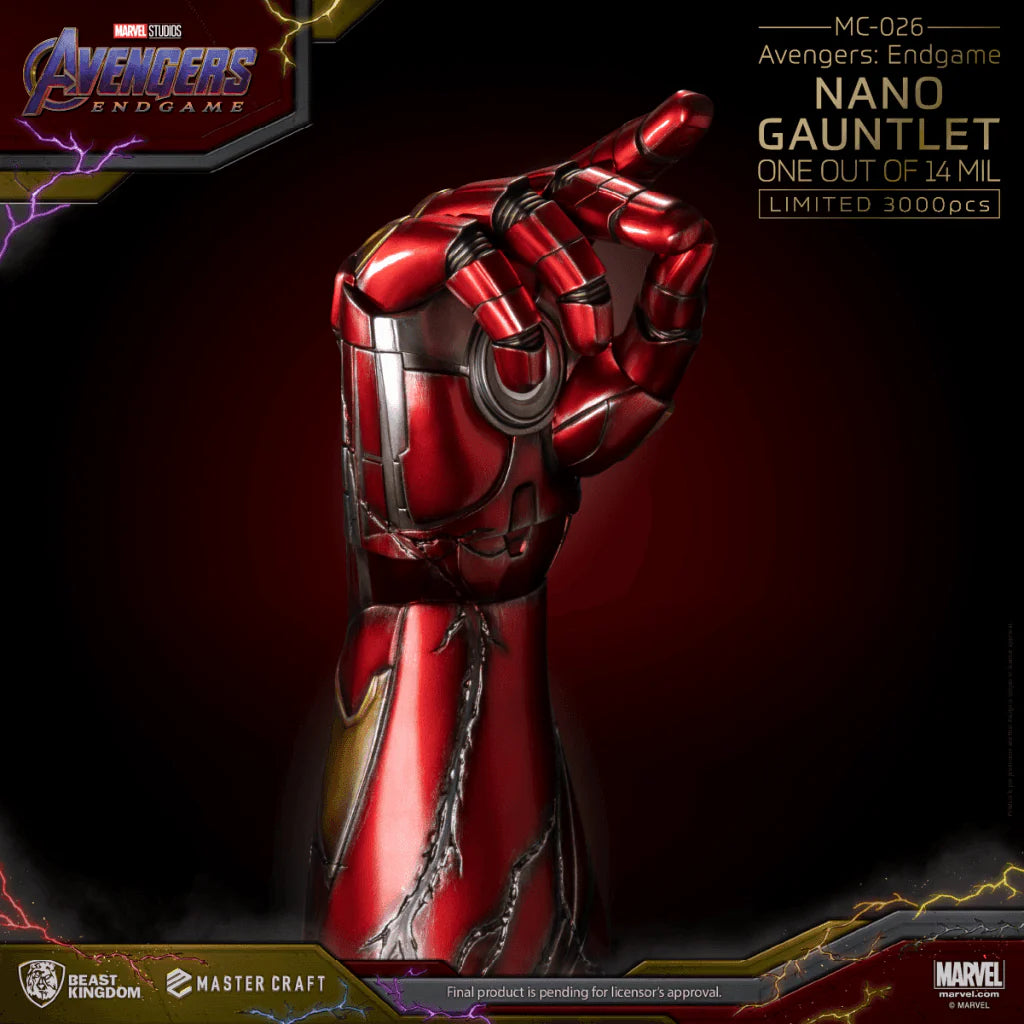 Beast Kingdom Avengers Endgame Master Craft Nano Gauntlet Limited Edition 1/1 Scale Statue