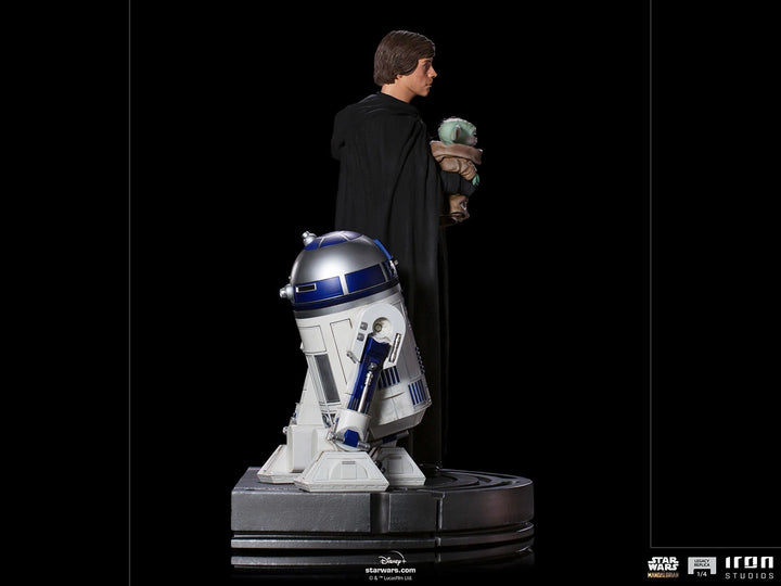 Iron Studios The Mandalorian Legacy Replica Luke Skywalker, R2-D2, and Grogu 1/4 Scale Statue