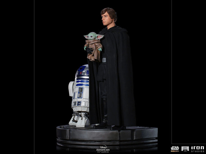 Iron Studios The Mandalorian Legacy Replica Luke Skywalker, R2-D2, and Grogu 1/4 Scale Statue