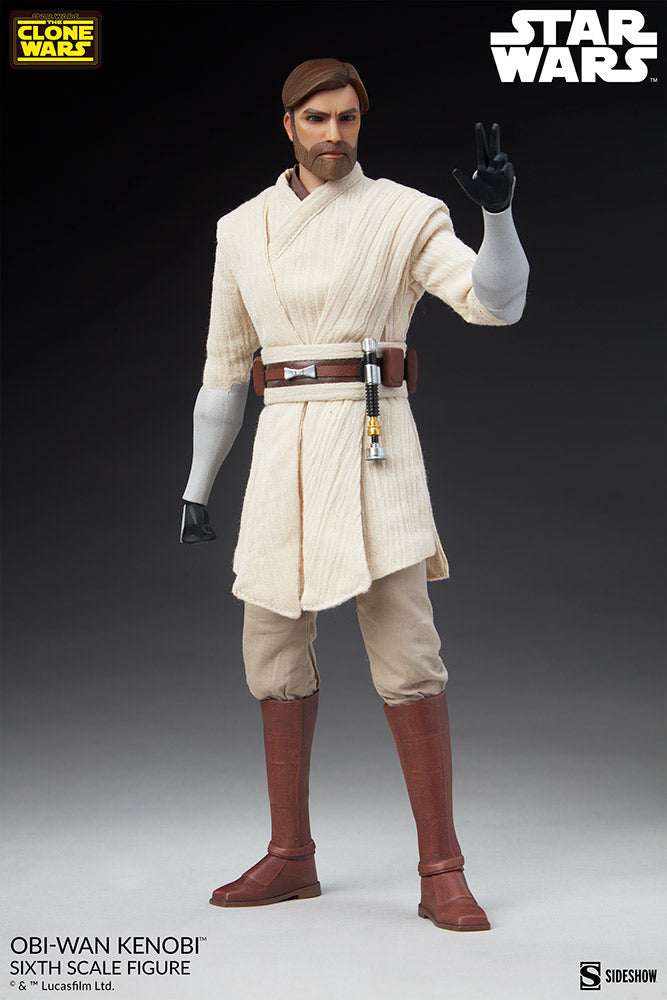 Sideshow Star Wars The Clone Wars 1/6 Scale Action Figure Obi-Wan Kenobi