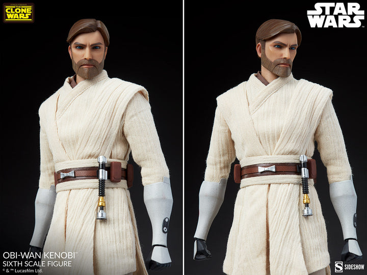 Sideshow Star Wars The Clone Wars 1/6 Scale Action Figure Obi-Wan Kenobi