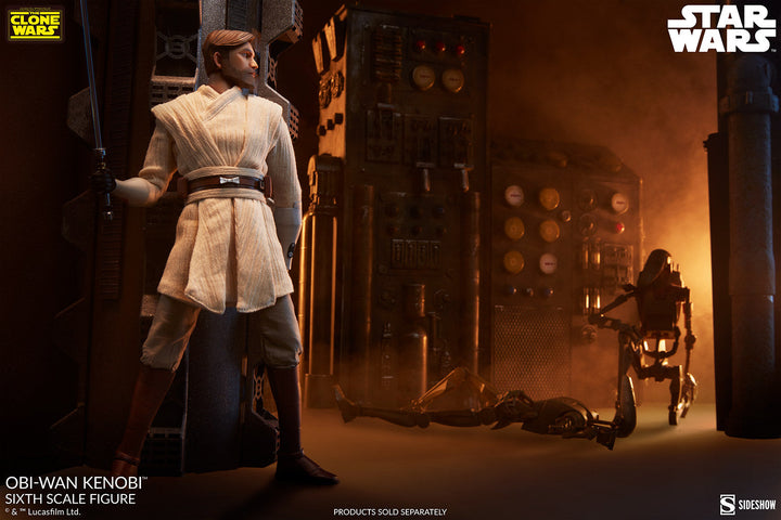 Sideshow Star Wars The Clone Wars 1/6 Scale Action Figure Obi-Wan Kenobi