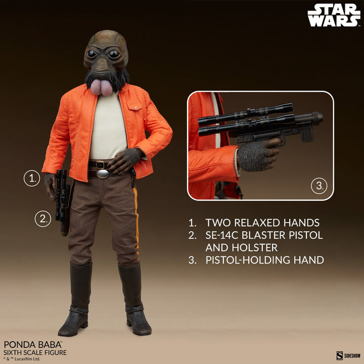 Sideshow Star Wars A New Hope Scum & Villainy Ponda Baba 1/6 Scale Figure